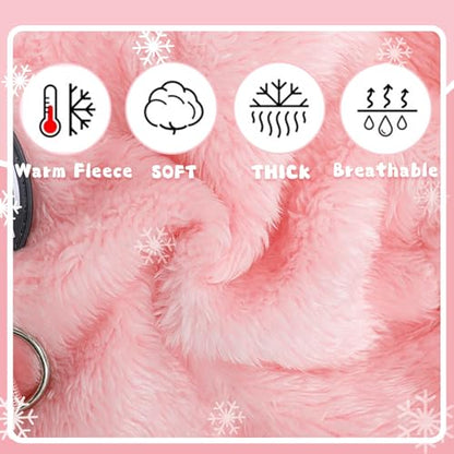 Dog Clothes for Small Dogs Fleece Dog Pajamas Winter Warm Thermal Soft Puppy Pjs Coat Stretchy Jumpsuit Doggie Pet Sweater Outfits Cat Apparel (Pink, X-Small) - color: Pink, size: X-Small
