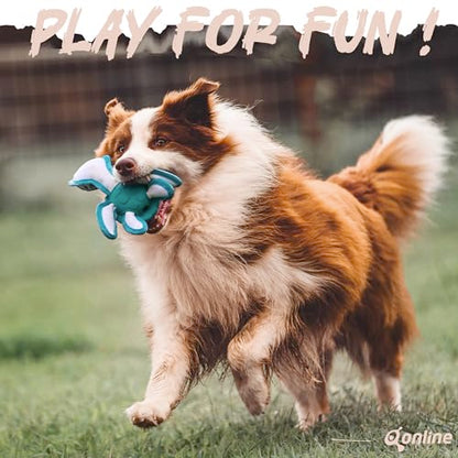 Dog Chew Toys,Puppy Teeth Chew Toys Durable Rubber Material Turtle Shape Dog Toys with 2 Tennis Ball (Orange) - color: Orange