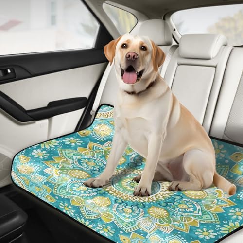 Qilmy Mandala Pet Mat, Waterproof Reusable Dog Training Pad Anti-Slip Pet Creat Pad for Small Medium Large Dogs and Cats - size: Medium+Large