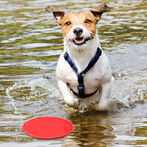 Chivao 15 Pack Dog Flying Disc Silicone Puppy Flyer Toy Soft Dog Floating Saucer Indestructible React Faster Training Interactive Toys for Small Medium Puppy Outdoor Sport, 5 Colors