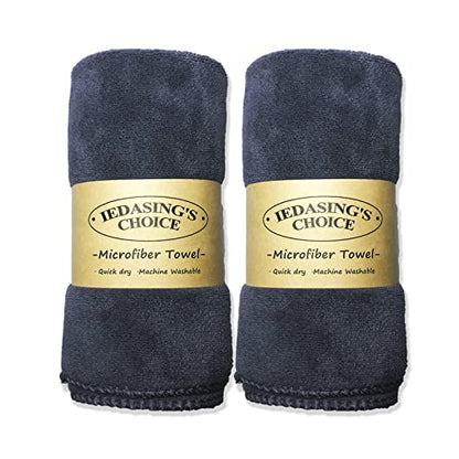 IEDASING'S CHOICE Dog Towel 2 Pack Super Absorbent Quick Drying Microfiber Towel Soft for Dog Bath & Puppy Grooming, Multi-Use, Grey