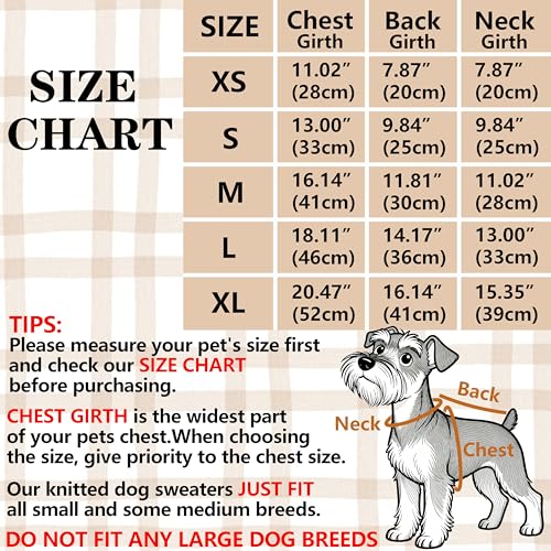 Dog Sweaters for Small Dogs Warm Dog Clothes Winter Chihuahua Clothes Girl Boy Puppy Sweater Knitted Doggy Coat Soft Mini Dachshund Sweater with Turtleneck Pullover Design (Pink, Small) - color: PINK, size: Small