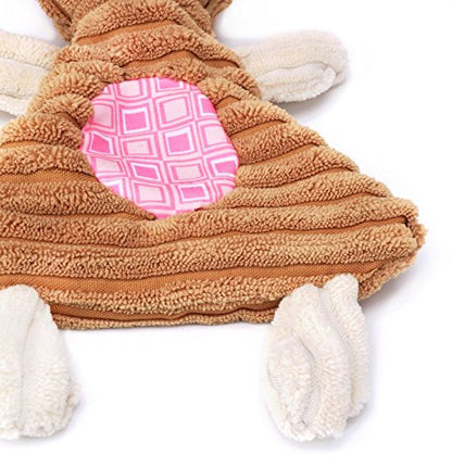 Comtim No Stuffing Dog Toys with Squeaker, Durable Dog Chew Toys, Small Dogs & Puppies, Rabbit & Elephant - size: Rabbit & Elephant