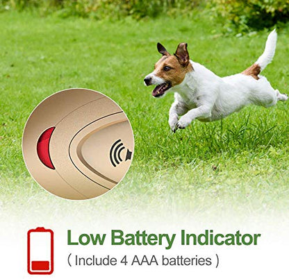 MODUS Ultrasonic Dog Barking Deterrent, 2-in-1 Dog Training and Bark Control Device, Anti-Barking Device,Stops Unwanted Actions: Barking, Leaping, Hostility.Indoor & Outdoor - color: Gold Barks No More Dog Training Tool