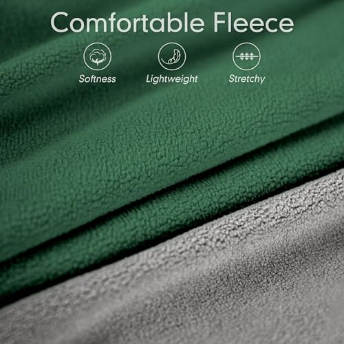 cyeollo 2 Pack Fleece Dog Sweater Sweatshirt with Reflective Stripe Pullover Lightweight Sweater Pet Clothes Dog Coats for Small Dogs, Green & Grey M - color: Green & Grey, size: Medium