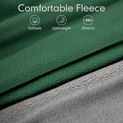 cyeollo 2 Pack Fleece Dog Sweater Sweatshirt with Reflective Stripe Pullover Lightweight Sweater Pet Clothes Dog Coats for Small Dogs, Green & Grey M - color: Green & Grey, size: Medium