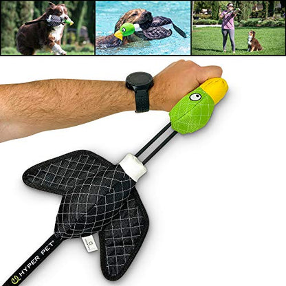 Hyper Pet Flying Series Interactive Dog Toys - Large Duck Slingshot Fetching Dog Toy - Floats on Water | Launch it soaring across the yard or water for splashy retrieval games, interactive bird design keeps pups running daily - size: Large, style: Duck Sl