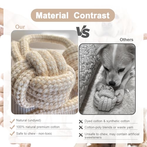 Dog Rope Toy, Rope Toys for Dogs Aggressive Chewers, for Large Dogs for Cleaning Teeth, Bite Resistant, 3 Pack - style: 3pcs
