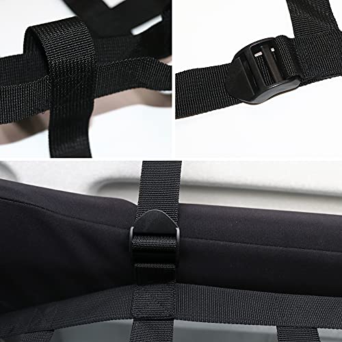 Pet Net Vehicle Safety Mesh Dog Barrier for Jeep Wrangler JK JL 4-Door 2007-2026, Fits Behind Rear Seat, Suitable for Medium, Large Pets, Easy to Install