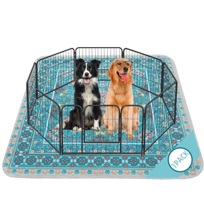 Homimp Washable Pee Pads for Dogs, Extra Large Reusable Puppy Pads Waterproof, Absorbent and Leakproof Dog Pee Pads, Non Slip Puppy Training Pads, Pet Mat for Floor,Crate,Couch,Whelping, Blue,72"x72" - size: 72"x72"(Pack of 1)