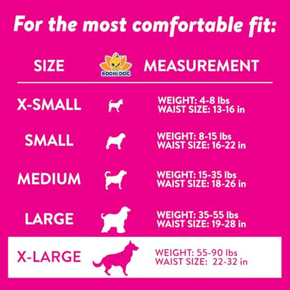 Bodhi Dog Disposable Female Dog Diapers - Super Absorbent Dog Diapers for Female Heat Cycle - Adjustable Fit Pee Wraps for Potty Training, Moisture Control & Wetness Indicator - Extra Large (20 Count) - size: X-Large (Pack of 20)