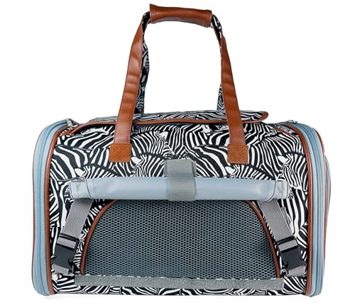Mr. Peanut’s Gold Series Standard Size Expandable Pet Carrier (Zzzebra) - color: Zzzebra