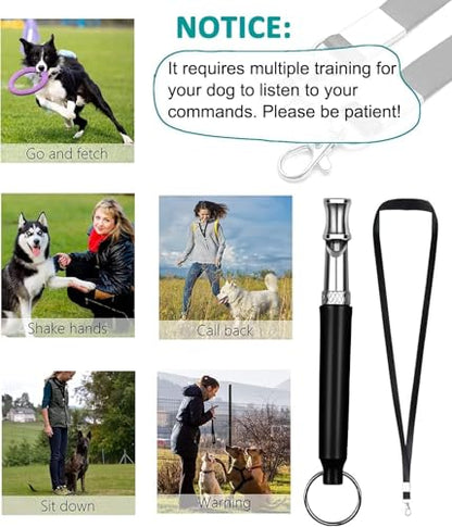 2 Pack Dog Whistle, Dog Whistle to Stop Barking Neighbors Dog, Adjustable Ultrasonic Silent Dog Whistle, Professional Recall Dog Training Whistles, with Lanyard (red) - color: red