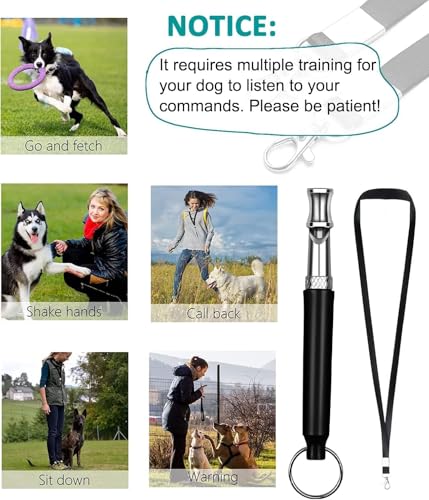 2 Pack Dog Whistle, Dog Whistle to Stop Barking Neighbors Dog, Adjustable Ultrasonic Silent Dog Whistle, Professional Recall Dog Training Whistles, with Lanyard (Orange) - color: Orange