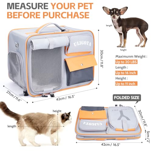 Backpacks for Pets Backpack Carrier for Cat and Small Dogs, Ventilated Dog Backpack Carrier | Airline Approved Cat Carrier | Cat Bag for Hiking Travel Camping Outdoor Use