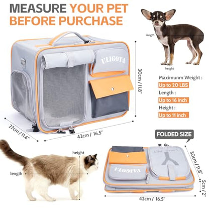 Backpacks for Pets Backpack Carrier for Cat and Small Dogs, Ventilated Dog Backpack Carrier | Airline Approved Cat Carrier | Cat Bag for Hiking Travel Camping Outdoor Use