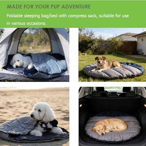 Dog Sleeping Bag, Portable Camping Bed, Waterproof Travel Dog Bed, Extra Large Dog Bed for Traveling with Compression Sack - size: X-Large