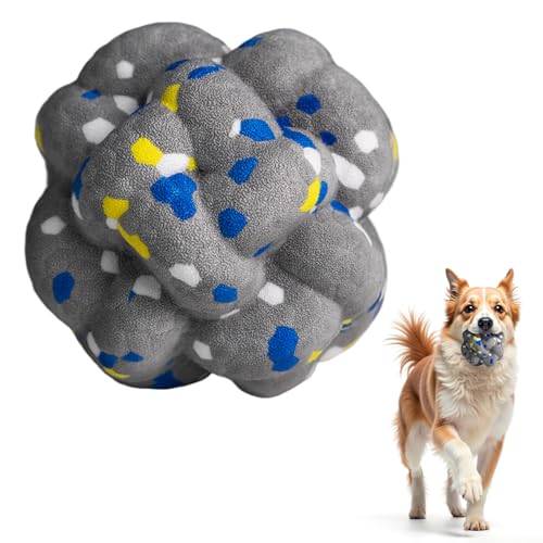 Moonorange Upgrade Dog Balls Interactive Toys for Aggressive Chewers, Indestructible Tennis Durable Bouncy for Fetch Game, Lightweight Floating, Grey - color: Grey-Yarnball