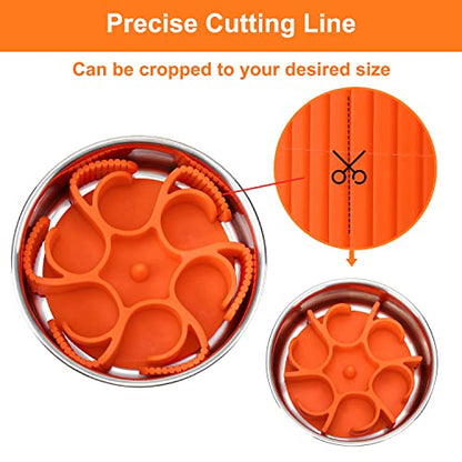 Anipaw Dog Slow Feeder Bowls Silicone Spiral Pet Food Feeder Insert to Slow Down Eating for Large Medium Small Breed Dogs Perfect with Stainless Steel Glass Ceramic Pet Bowls (Orange) - color: Orange