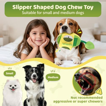 Squeaky Dog Toys, No Stuffing Interactive Dog Chew Toys Built-in Squeaker and Crinkle Paper Sounds Snuffle Foraging Instinct Training Puppy Chew Toys for Small Medium Dogs