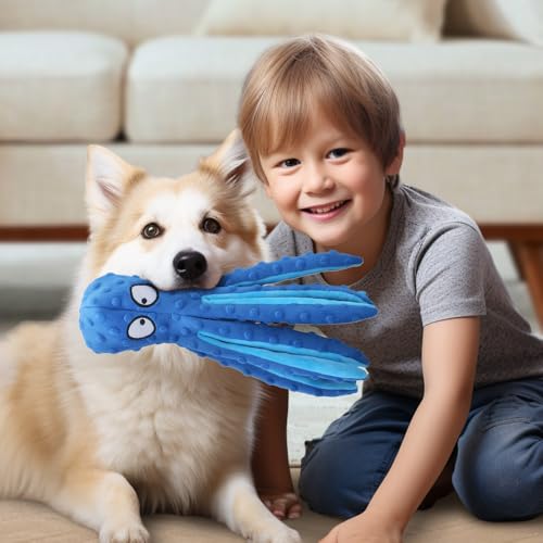 AprYew Octopus Dog Toys, No Stuffing Crinkle Dog Toys for Aggressive Chewers, Durable Interactive Chew Toys for Small, Medium and Large Dogs Training and Reduce Boredom (2PCS-C) - color: 2PCS-C