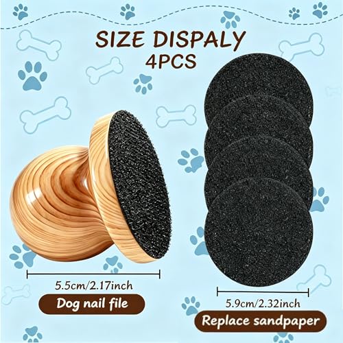 Dog Nail File, Scratch Pad for Dogs & Cats Nails, Gentle Grooming Tool | Includes 4 replaceable discs for gentle and effective claw care. Perfect alternative to traditional dog nail clippers