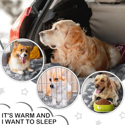 Tranqun 4 Pcs Waterproof Dog Puppies Cat Blankets Bed Mat Washable Crate Kennel Whelping Pads Reusable Pet Pee Pad Soft Reversible Pet Training Pads Sleep Floor Mat Guinea Pig Liner - color: Gray