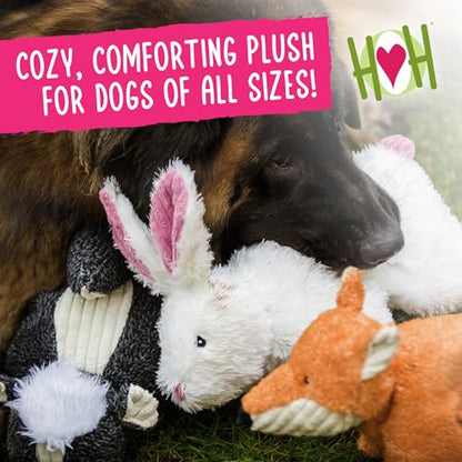 HuggleHounds Plush Dog Toy - Fuzzy Dog Toys, Soft Plush, for Small and Large Breeds with Squeaker - Lester Lamb, Large - size: Large, style: Lester Lamb