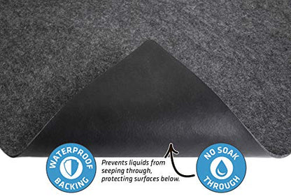 Drymate Heavy Duty Washable Potty Pad, Reusable Black Charcoal Pee Pad for Puppy Training – Absorbent/Waterproof – Protects Surfaces, Contains Liquids (USA Made) (XXL) (29.5 Inches x 48 Inches)