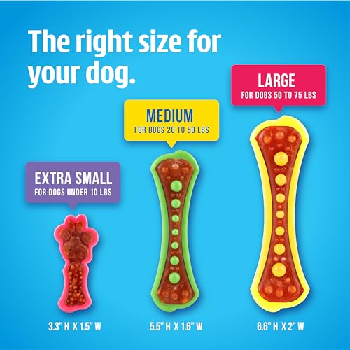Hartz Chew 'n Clean Dental Duo Bacon Flavored Dental Dog Chew Toy and Treat - Extra Small - size: X-Small (Pack of 1), style: 1 Count