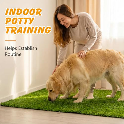 Ondware Grass Pad for Dogs Potty 39.3×31.5 Inches, Grass Pee Pad Washable Reusable Fake Grass for Dog Potty Training, Easy to Clean, Quick-Drying, Odor-Resistant.