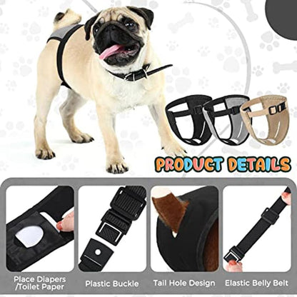 XXL Dog Diapers Female Dog Pant,Breathable Mesh Washable Extra Large Dog Diapers Female Beige+Gray XXL - color: Beige+Gray, size: XX-Large