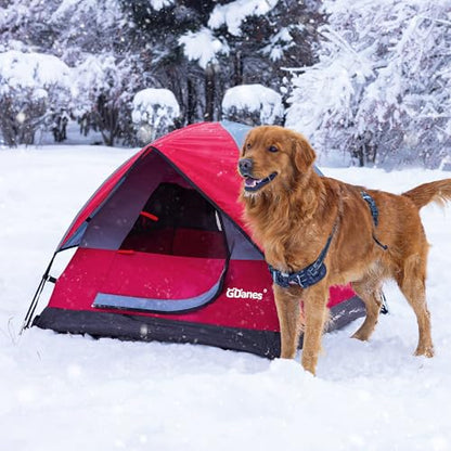 GDanes Red Dog Tent House - Portable Indoor/Outdoor Dog Bed with Soft Pad for Large Dogs, 42 x 42 x 32 Inches - style: Red