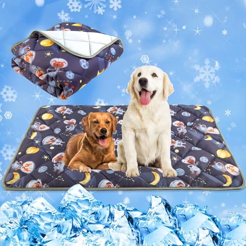 Paw Legend Cool Dog Mat for Dogs & Cats - Summertime Pet Cooling Mat & Blanket, Washable Fabric, X-Large - color: Cartoon, size: X-Large