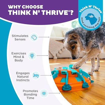 Outward Hound by Nina Ottosson Tower of Treats Level 4 Expert Dog Treat Puzzle for Enrichment, Orange - color: Tower of Treats (Orange, Blue)