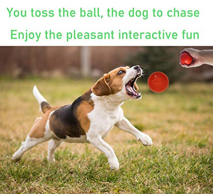 Sunglow Durable Dog Ball for Chewing & Training, Tough Indestructible Dog Chew Toy, Solid Rubber Bouncy Ball, Cleans Your Dog's Teeth & Improves Mental Health