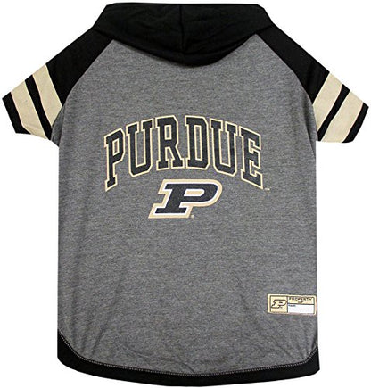 Purdue Hoodie Tee Shirt - color: Purdue Boilermakers, size: X-Small