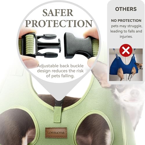 Dog Grooming Hammock – for Dogs Cat Grooming Hammock,Dog Sling for Nail Trimming with Dog Nail Clippers for Small Dogs,Dog Hammock for Nail Trim,Dog Hanging Harness for Nail Trimming - size: M ( Legs Distance : 7-14" / Max W：45lb )
