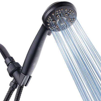AquaDance High Pressure 6-Setting Oil Rubbed Bronze Handheld Shower Head with Stainless Steel Hose. Officially Independently Tested to Meet Strict US Quality & Performance Standards! - color: Oil Rubbed Bronze, size: 2.5 Gallon Per Minute, style: 2.5 Gall