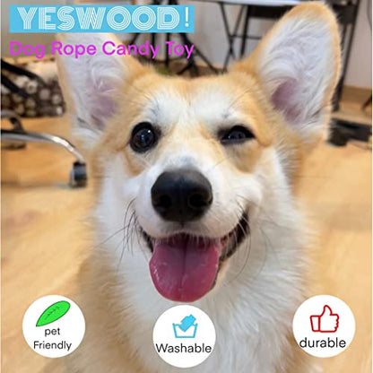 YESWOOD! Small Dog Ropes for Aggressive Chewers Puppy Chew Toys Small Soft Rope for Teething Tug of War Dog Toy Small Breed Rope Candy for Small and Medium Dogs 0-80 Pounds（4-Pack）