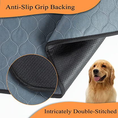 Bunlitent Washable Pee Pads for Dogs 72x72, 2 Pack, Extra Large Reusable Puppy Pads, Dog Training Pads with Quick Dry, Large Anti-Slip Dog Pee Pads, Whelping Pads, Potty Pad - color: Gray, size: 72x72 Rectangle-2Pack