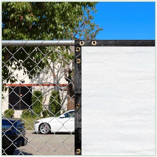 ColourTree 2' x 2' White Custom Size Shade Cloth with Grommets - 90% Sunblock, Durable Mesh Fabric Tarp for Dog Kennel Cover, Fence Privacy Screen, Greenhouse, Chicken Coop & Pet Playpen. - color: White, size: 2' x 2' Custom Size