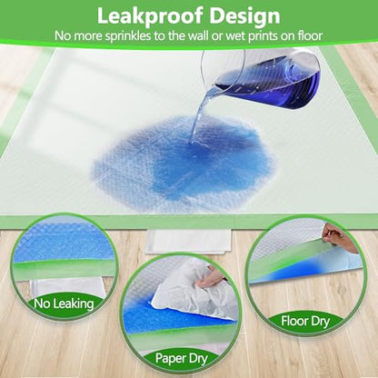 Gimars XL 6-Layer Ultra Absorbent 1200ml 48-Hour Leak-Proof Dog Pee Pads, Quick Dry Extra Large Puppy Pads for Puppy Training, Senior & Incontinent Dogs, Cats, Overnight Use, 30"x36", 30 Count Green - size: 30"x36" - Green 30 Counts