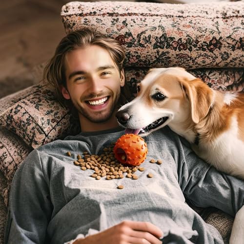 Dog Puzzle Toy 2 Pack – Cognitive Dog Treat Toy,Interactive Dog Toys for Treat Dispensing, Slow Feeder for Mental Stimulation & Anxiety Relief, Puppy Training Toy, Natural Rubber - color: Citrus Paradise