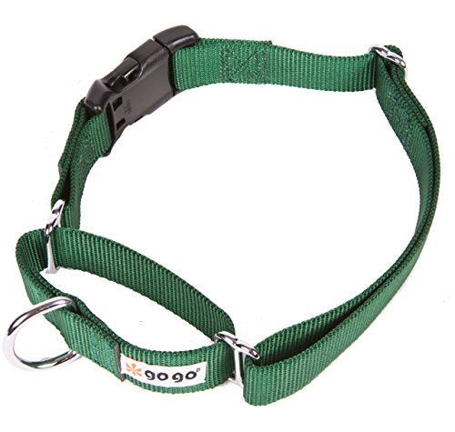 GOGO Pet Products 3/8-Inch Martingale Dog Collar, X-Small, Hunter Green - color: Hunter Green, size: Xsmall (3/8" web width)