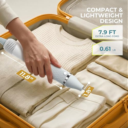 Portable Dog Dryer, High Velocity Pet Dryer with 0.6lb Ultra-Lightweight,3 Speeds & 4 Temp for All Breeds & Sizes, Dog Grooming Hair Dryer with 4 Nozzles & Slicker Brush,GFCI Plug,110000RPM