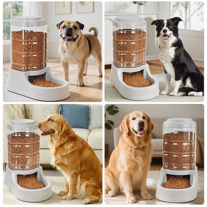 Kenond 9.5L Gravity Large Dog Feeder, Automatic Dog Food Dispenser, Suitable for Indoor/Outdoor - color: 2.5 Gallon dog feeder