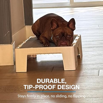 Blue-9 KLIMB Jr. Professionally Designed Dog Training Platform and DIY Guide for Behavior Basics, Made in The USA, Tan - color: Tan