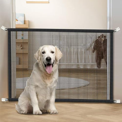 Dog Gate for Stairs Pet Gates for The House: Dog Gate Indoor Dogs Screen Mesh Gate for Doorways Stairways 29 inches Tall, 30 inch Wide, Fits Openings 24'' to 27'' Wide - size: 29"Hx30"W(Pack of 1)