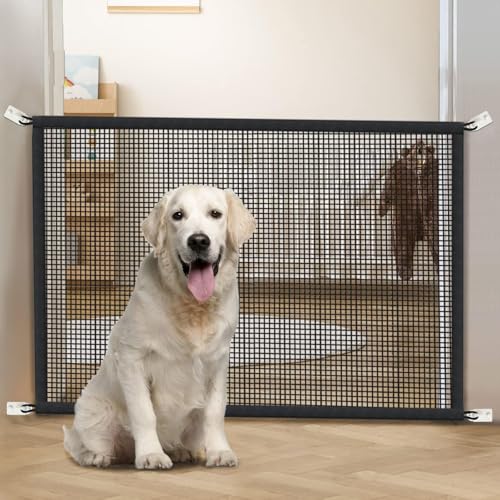 Dog Gate for Stairs Pet Gates for The House: Dog Gate Indoor Dogs Screen Mesh Gate for Doorways Stairways 29 inches Tall, 34 inch Wide, Fits Openings 28'' to 31'' Wide - size: 29"Hx34"W(Pack of 1)